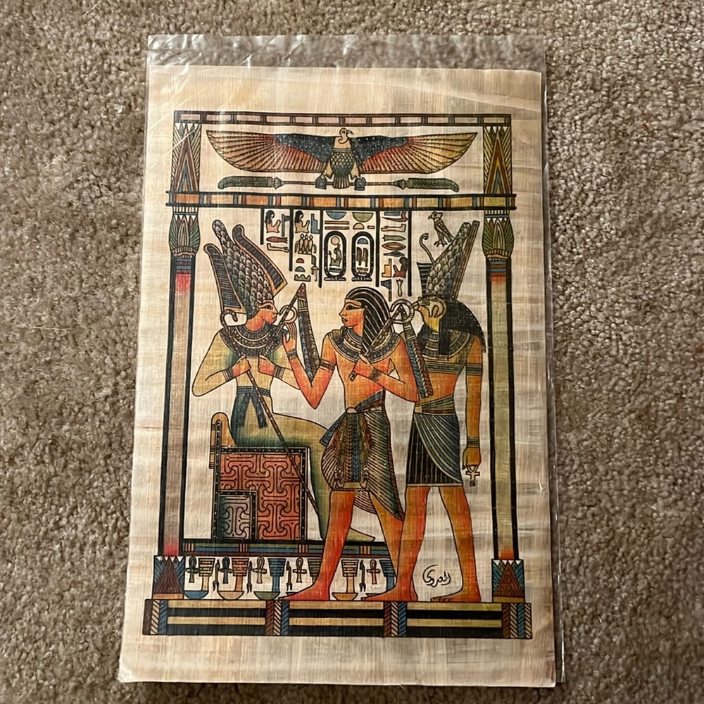 Egyptian Papyrus Painting.